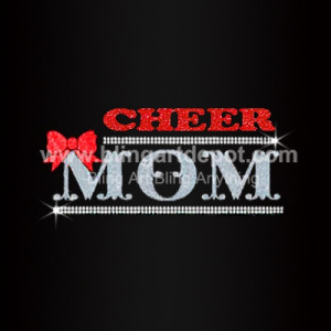 Cheer Mom Rhinestone Iron On Heat Transfer Cheer Mom Rhinestone Iron On Heat Transfer